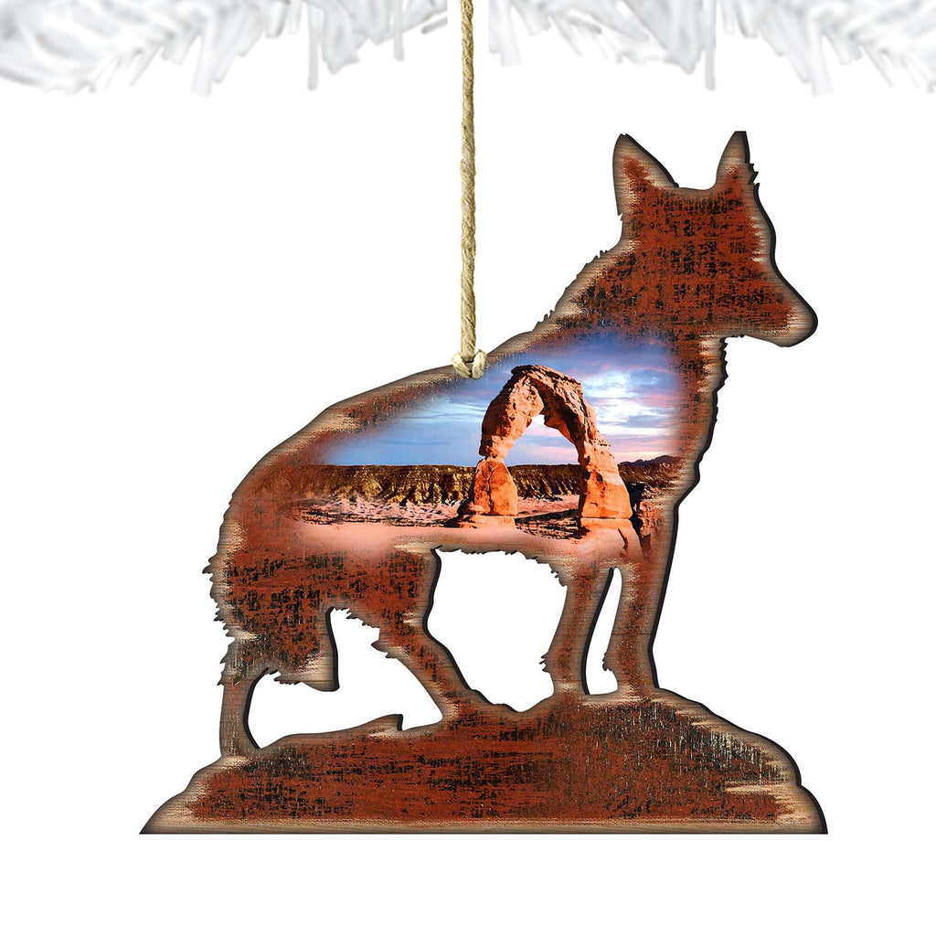 Coyote Wooden Ornaments by Nature Wonders - Wildlife Holiday Decor - 8198160
