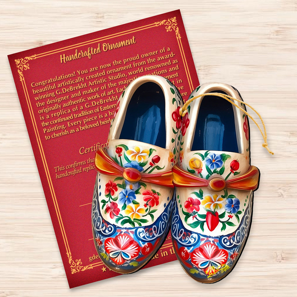 Danish Shoes Decorative Wooden Ornaments by G. Debrekht - Love Family Decor - 8688310