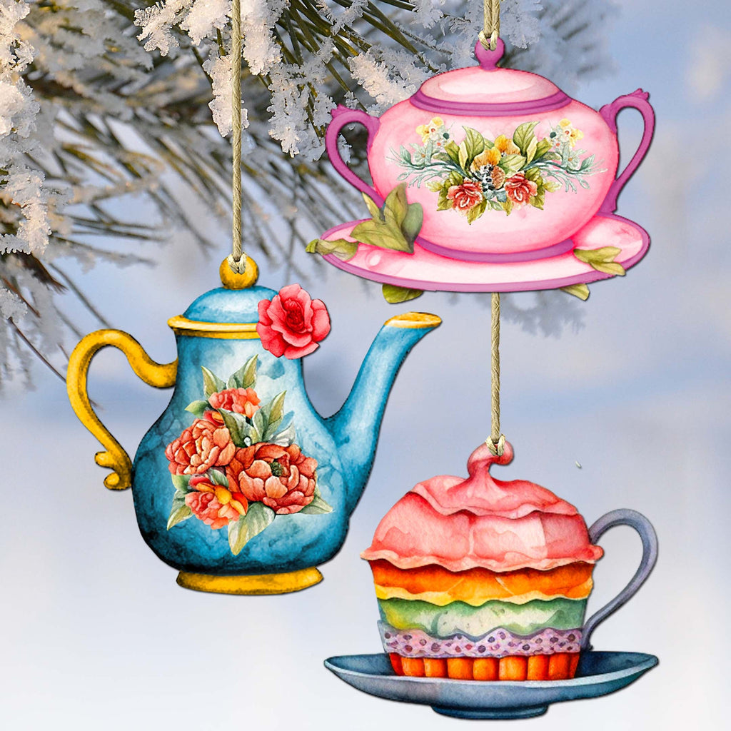 Happy Mother's Day Decorative Eco Wood Ornaments Set of 3 by G. Debrekht - Love Family Decor - 8091059-S3