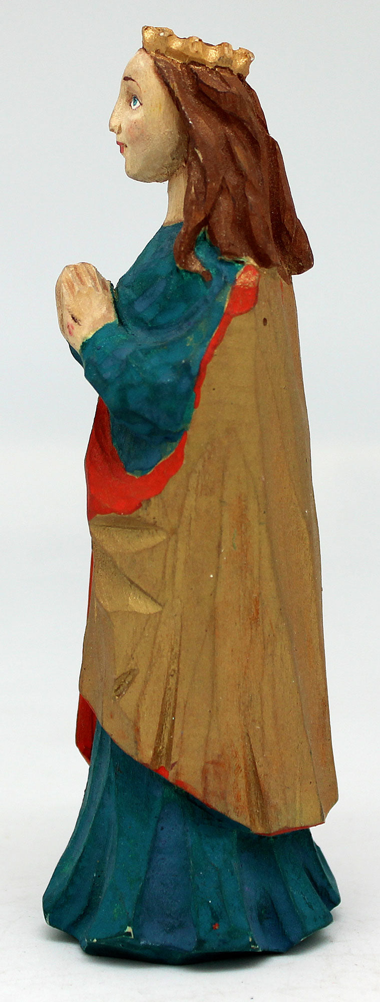 One-of-a-Kind Jesus WOODCARVED Handpainted Figurine 5.5