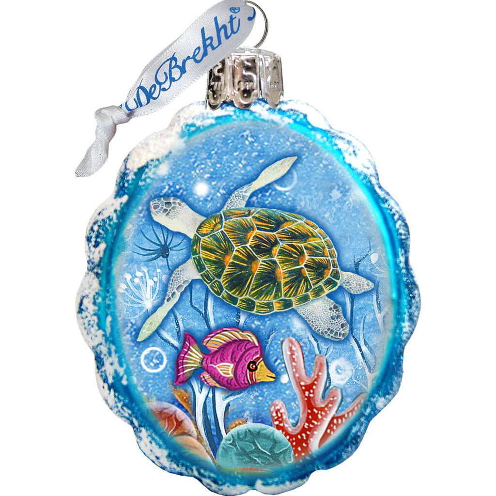 Under the Sea Mercury Glass Ornaments Set of 3 by G. DeBrekht - Coastal Holiday Decor - 770132S3