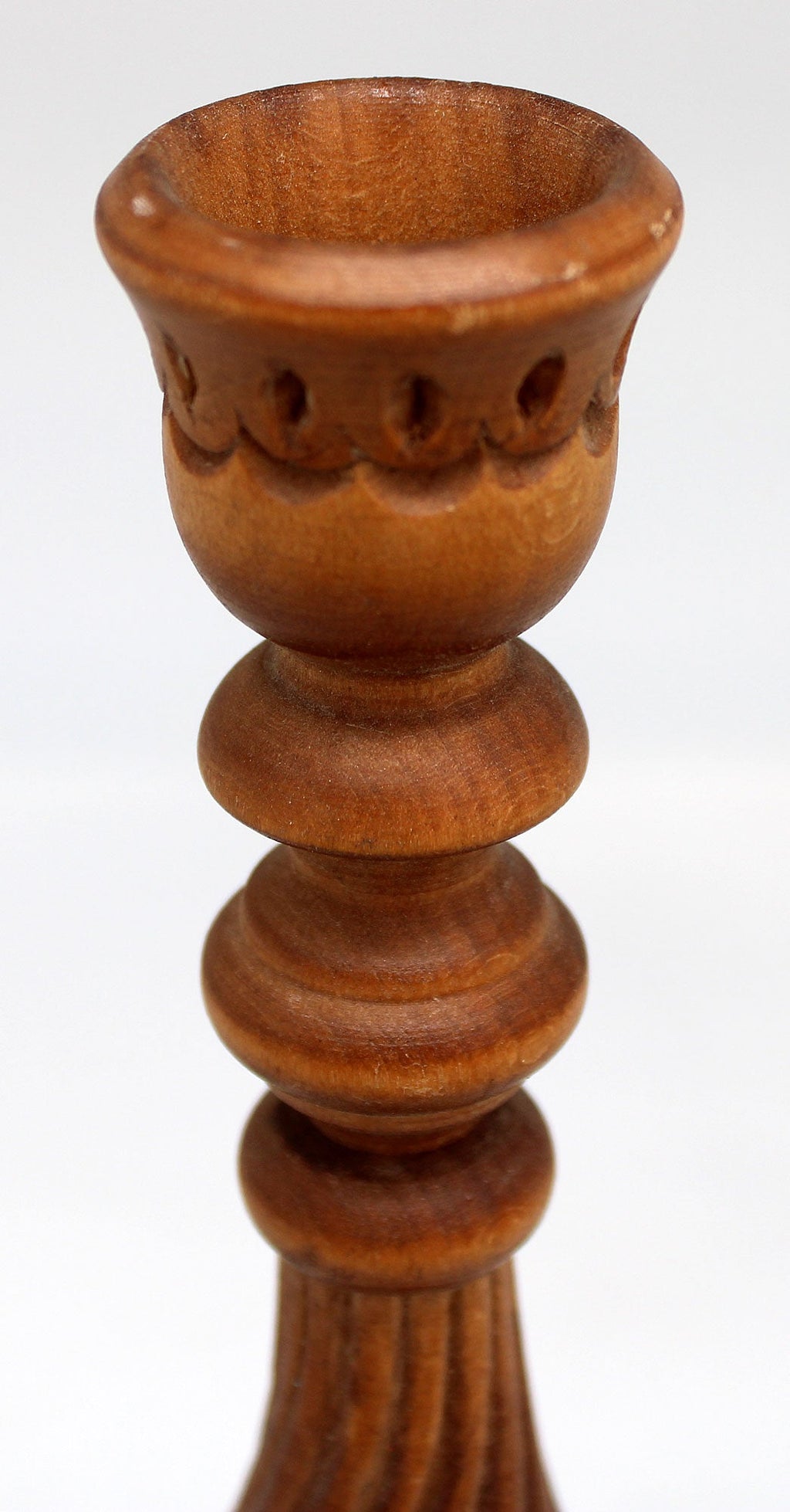 One-of-a-Kind WOODCARVED Candle Holder 10