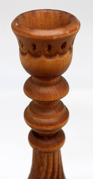 One-of-a-Kind WOODCARVED Candle Holder 10