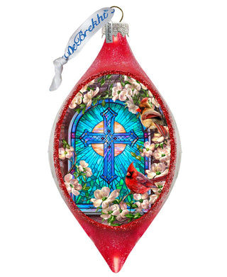 Sunday Morning Drop Glass Ornament by D. Gelsinger - Easter Spring Decor - 757-056-DG