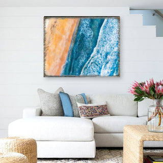 Ocean Shore Art Wooden Wall Art by Nature Wonders - Nature Wildlife Decor - 95399B