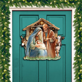 Born Under Bright Star Nativity Holiday Door Decor by G. Debrekht - Nativity Holiday Decor - 8611082H