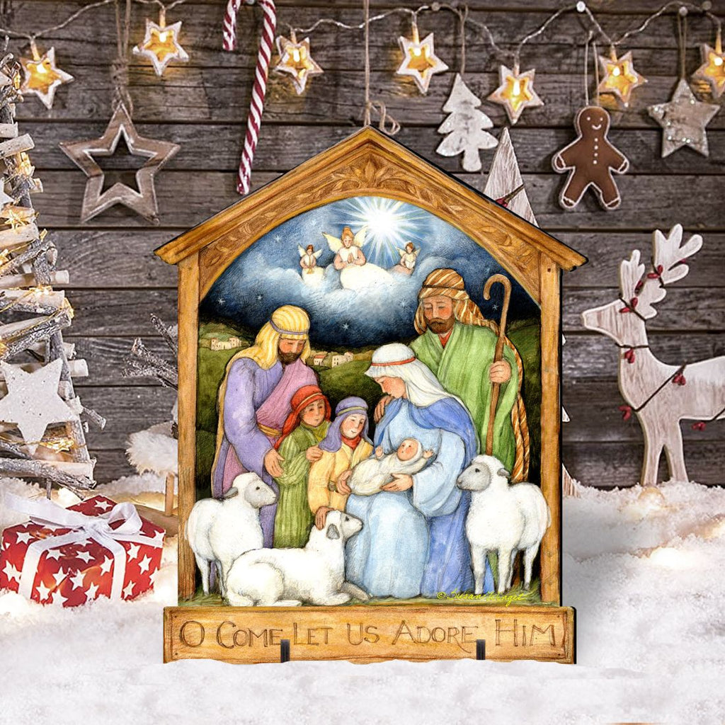 Holy Family Nativity Outdoor Decor by Susan Winget - Nativity Holiday Decor -8471112F-SW