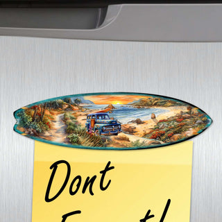 Ocean View Surfboards Decorative Eco Wood Magnets Set of 6 by G. Debrekht - Coastal Decor - 8090068G-S6