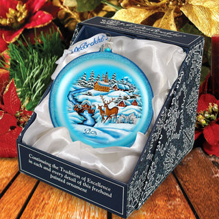 Winter landscape Glass Ornament by G. DeBrekht - Christmas Decor - 744-012