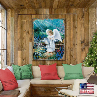 An Angel's Gift Wooden Wall Art by D. Gelsinger - Nativity Holiday Decor - 95661B-9708