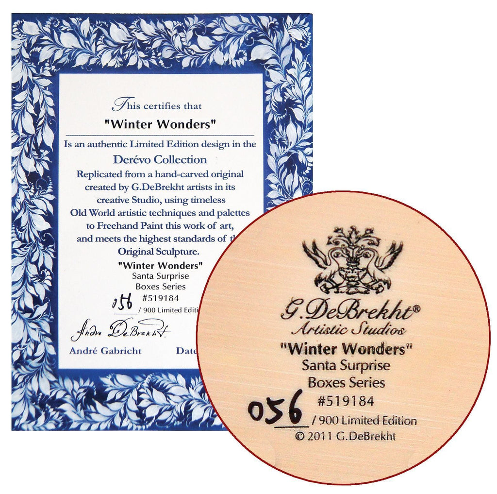 Pumpkins secret box Christmas Figurine by G. DeBrekht - Thanksgiving Halloween Decor - 584113