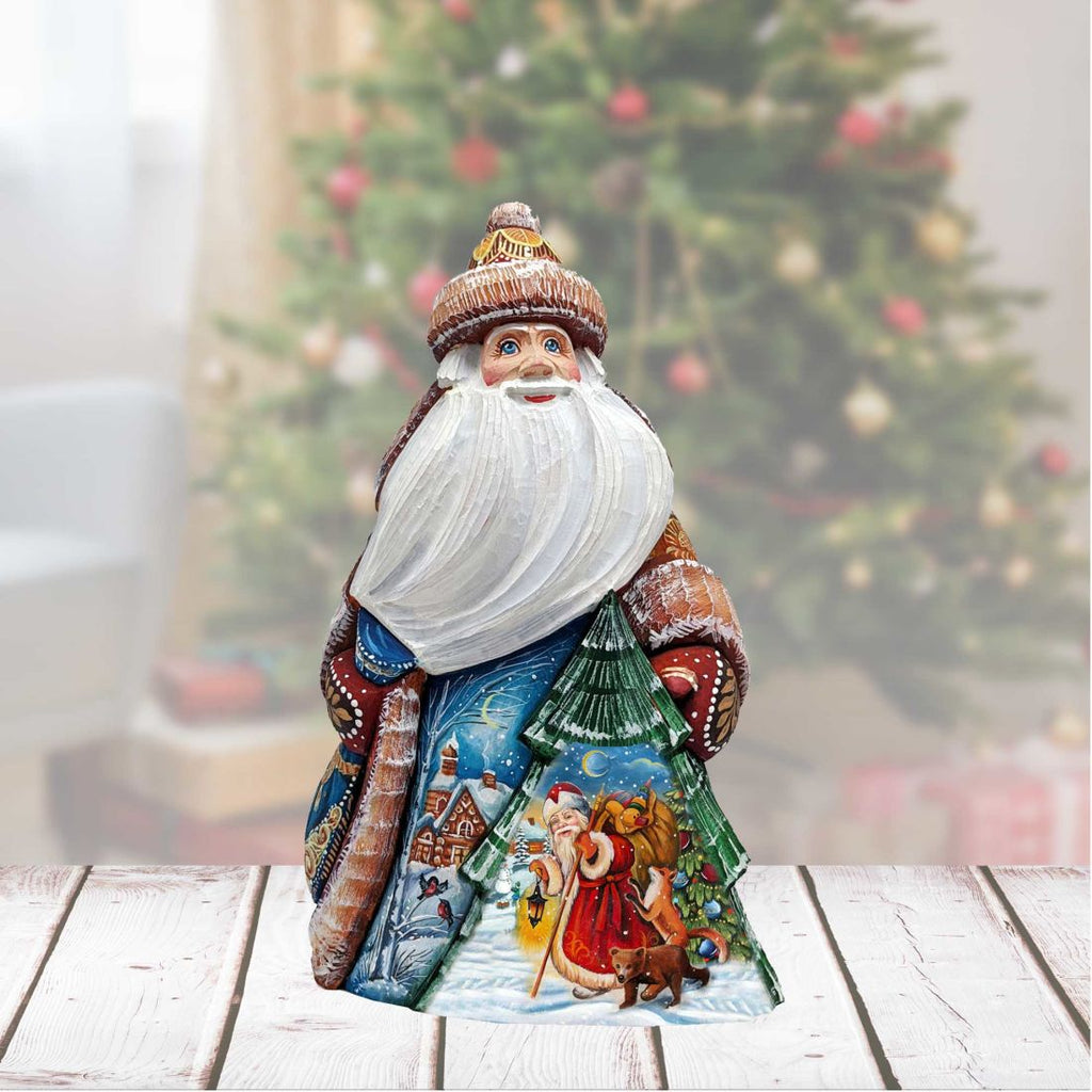 St. Nicholas Journey Santa Hand-Painted WOODCARVED Masterpiece by G. DeBrekht - Christmas Decor - 8205011