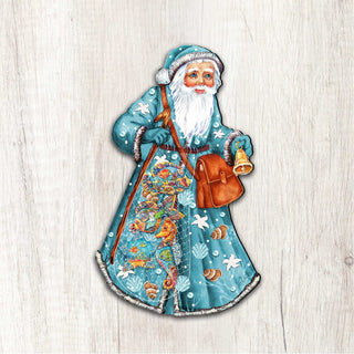 Fishermen Santa Coastal Door Decor by G. DeBrekht - Coastal Holiday Decor - 8124120-2H