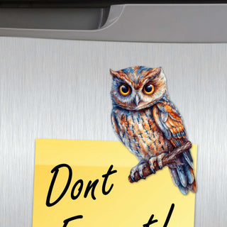 Night Owls Decorative Eco Wood Magnets Set of 6 by G. Debrekht - Wildlife Decor - 8090004G-S6