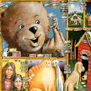 Opposites Whimsical Wall Art by Laura Seeley - Love Family Kids Decor - 8513010-LS