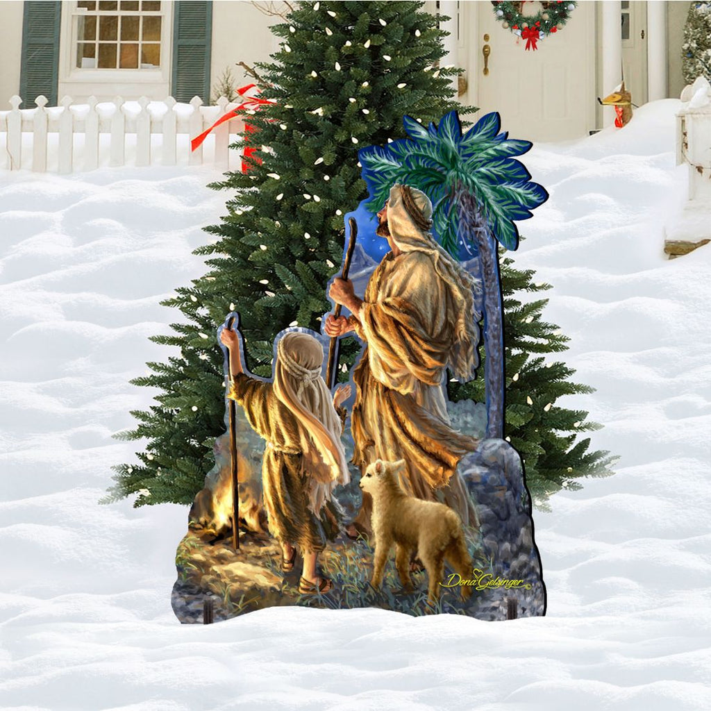 Shepherds Keeping Watch Nativity Outdoor Decor by D. Gelsinger - Nativity Holiday Decor - 8461023F-1838