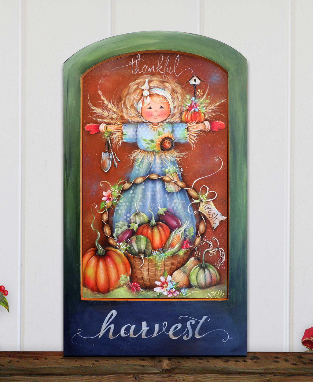 Thankful Harvest Holiday Door Decor by Jamie Mills-Price - Thanksgiving Decor - 8611076H-MP