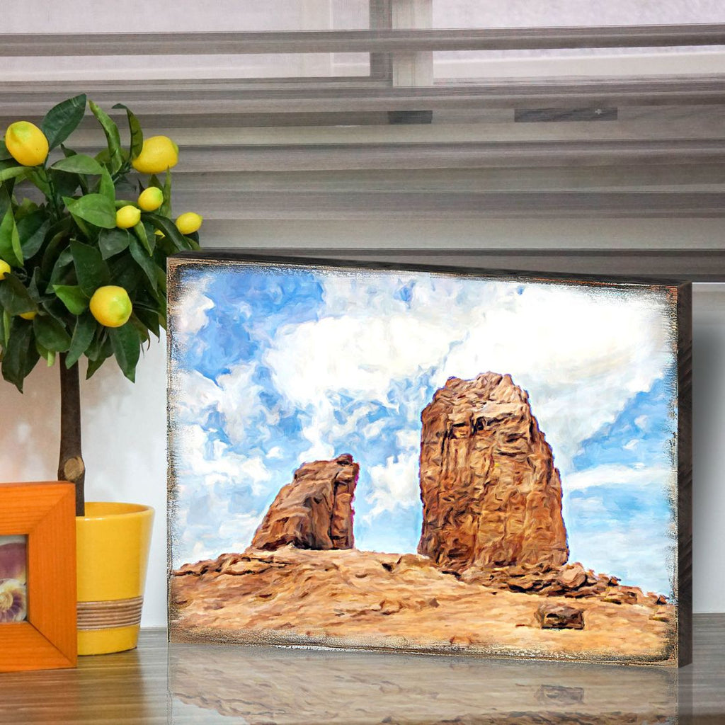 Hogge Canyons Landscape Wooden Wall Art by Nature Wonders - Nature Wildlife Decor - 95276B