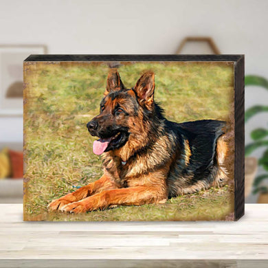 German Shepherd Art Wooden Wall Art by Nature Wonders - Pets Dog and Cats Decor - 95346B