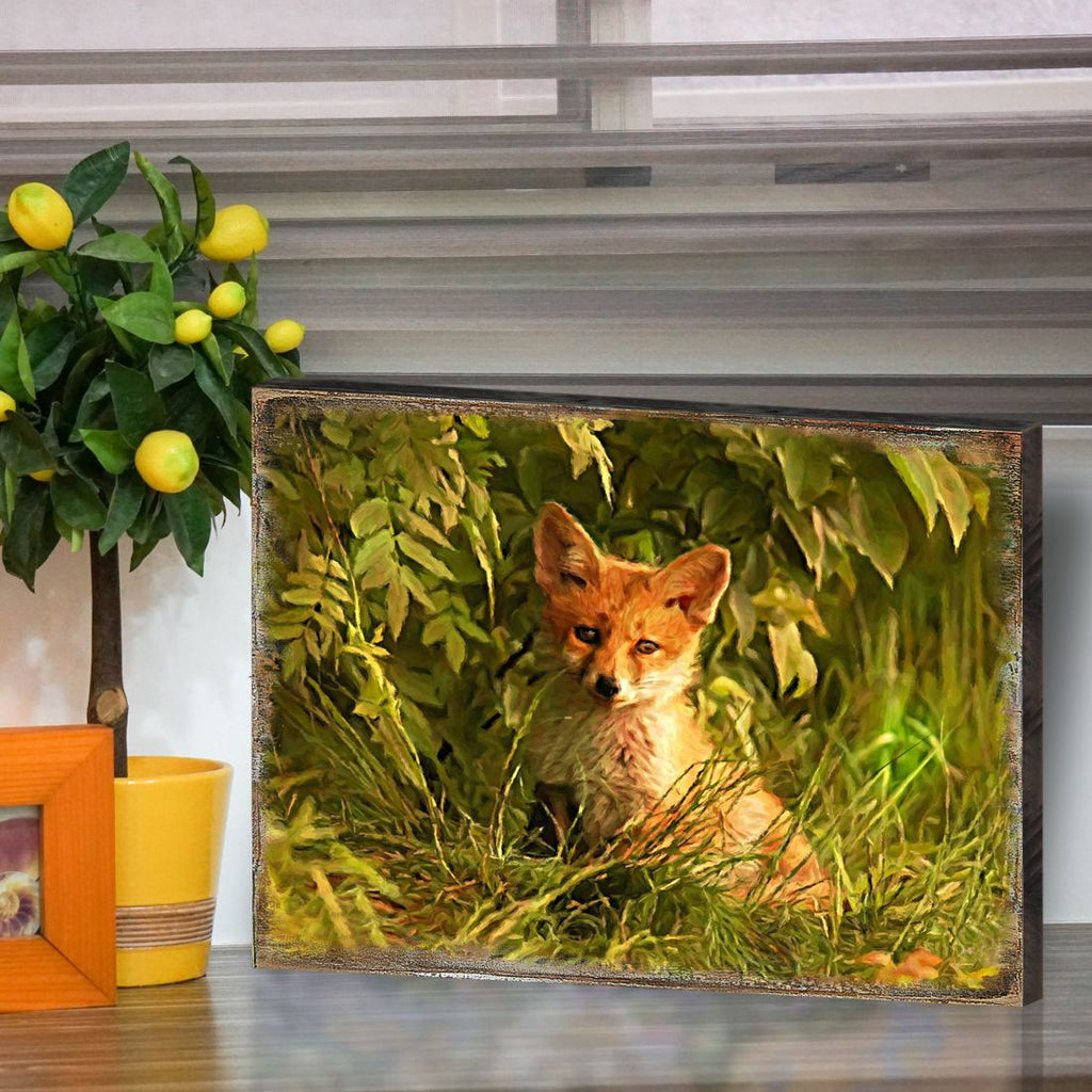 Fox Art Wooden Wall Art by Nature Wonders - Nature Wildlife Decor - 95294B