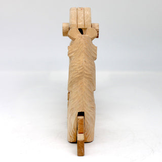 One-of-a-Kind Tug-of-War Game Wood Carved Figurine with Motion - Nature Wood Carving