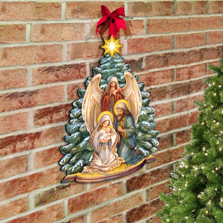 Holy Family Nativity Holiday Door Decor by G. Debrekht - Christmas Decor - 8611042H