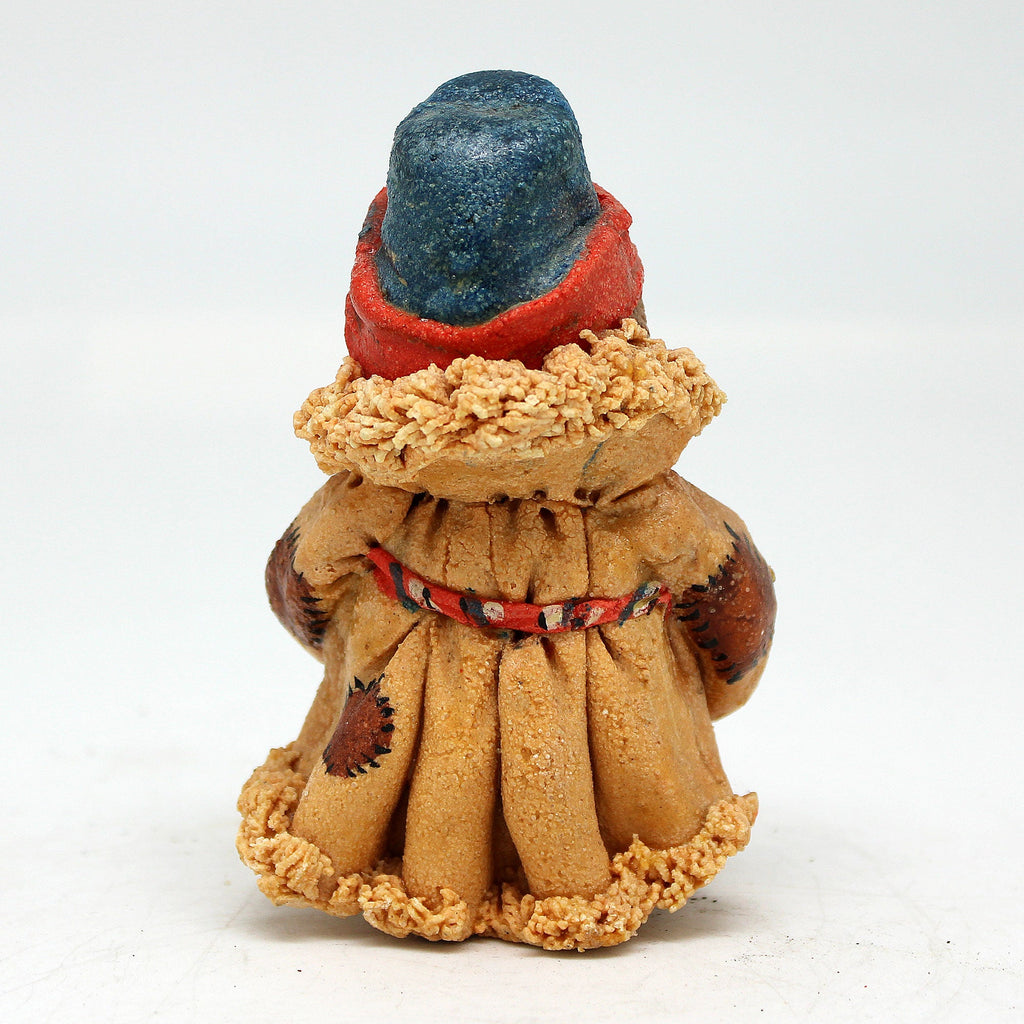One-of-a-Kind Little Boy with a Bird - Handmade Clay Figurine - Unique Gift- Folk Art Collectibles Handcrafted Treasures