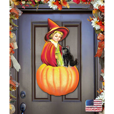 Pumpkin Fairy Halloween Door Decor by G. DeBrekht - Thanksgiving Halloween Decor - 8193157H