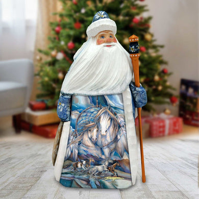 Mustangs Dream Catcher Journey Hand-Painted WOODCARVED Figurine by J. Bergsma - Wildlife Holiday Decor - 2422637-JB