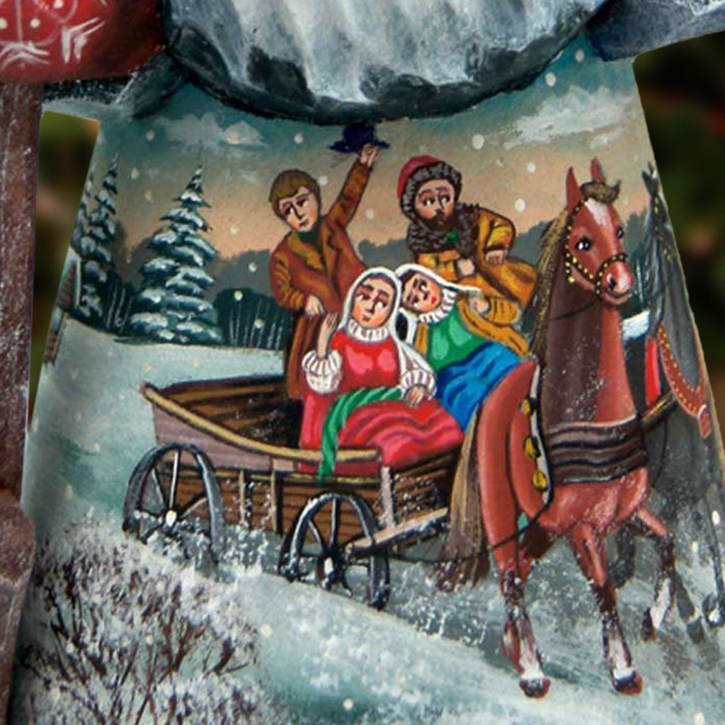 Old World horsing around Hand-Painted WOODCARVED Figurine by G. DeBrekht - Wildlife Holiday Decor - 8215091 *** PRE-ORDER - Handmade Just for You! ***