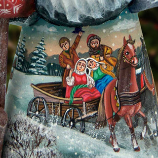 Old World horsing around Hand-Painted WOODCARVED Figurine by G. DeBrekht - Wildlife Holiday Decor - 8215091 *** PRE-ORDER - Handmade Just for You! ***