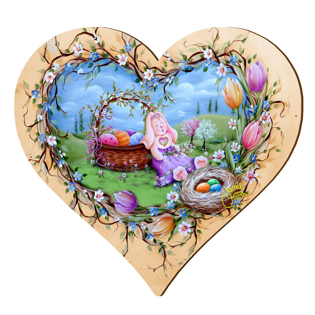 Easter Bunny Nap Easter Door Decor by Jamie Mills-Price - Easter Spring Decor - 8457706H-MP