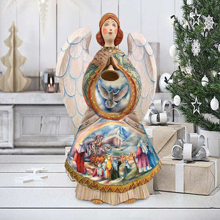 Noah's Ark Angel Santa Hand-Painted WOODCARVED Masterpiece by G. DeBrekht - Nativity Holiday Decor - 251733
