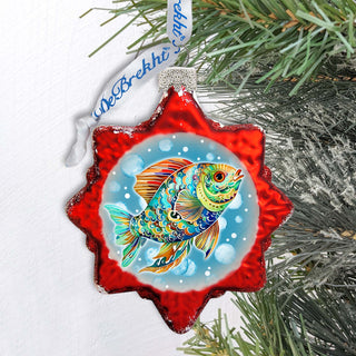 Coastal Decorations - Colorful Fish Keepsake Glass Ornaments by G. Debrekht - Christmas Decor - 777409