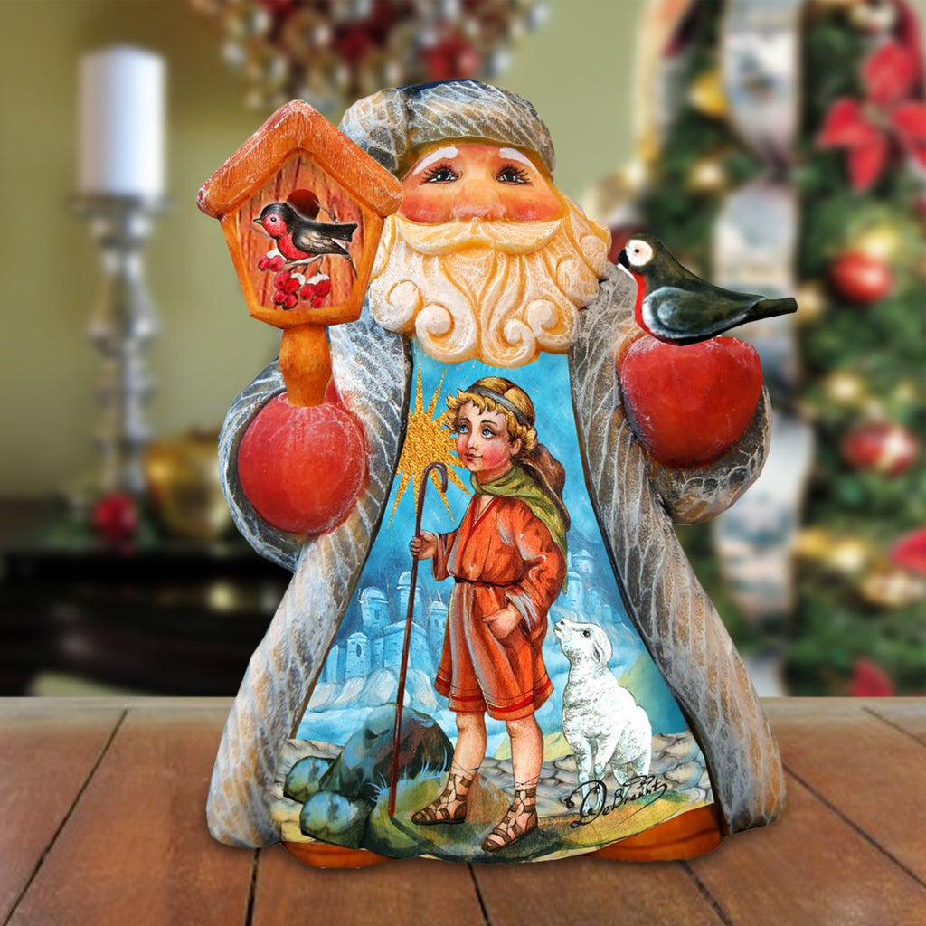 Mini Tale Santa with Snow Maiden Christmas Figurine by G. DeBrekht - Christmas Santa Snowman Decor - 561641