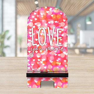 Love You More Cell Phone Stand Family Decor Wood Mobile Tablet Holder Charging Station Organizer - 892063