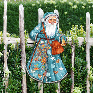 Fishermen Santa Coastal Door Decor by G. DeBrekht - Coastal Holiday Decor - 8124120-2H