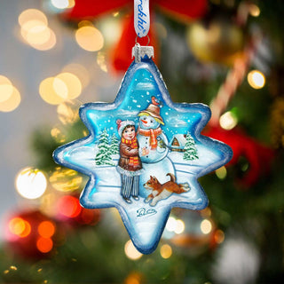 Winter Play Glass Ornament Set of 3 by G. DeBrekht - Christmas Decor - 75104-B3