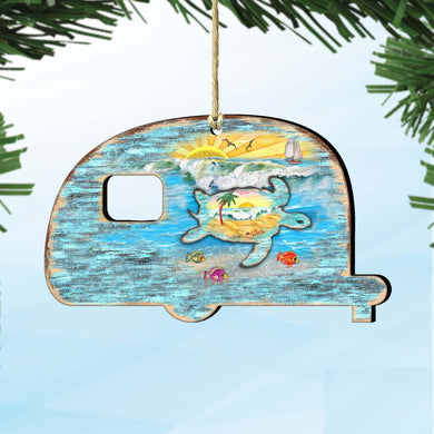 Camper Woodsy Wooden Ornaments by G. DeBrekht - Wildlife Holiday Decor - 8198431