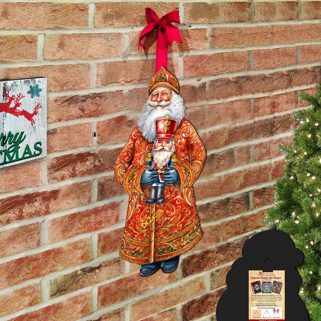 Santa's Holiday Nutcracker Holiday Door Decor by G. Debrekht - Christmas Santa Snowman Decor - 8691401H