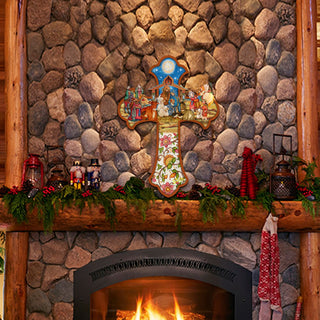 Nativity Cross Nativity Door Decor by G. DeBrekht - Nativity Holiday Decor - 8191164H