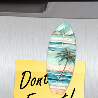 Tropical Surfboards Decorative Eco Wood Magnets Set of 6 by G. Debrekht - Coastal Decor - 8090069G-S6