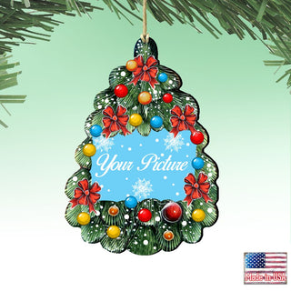 Christmas Tree Oval Picture Frame Ornaments - Ornament for Photo - Christmas Decor - 8119186PF