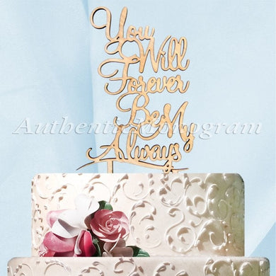 Wedding Cake Topper - Custom Natural wood