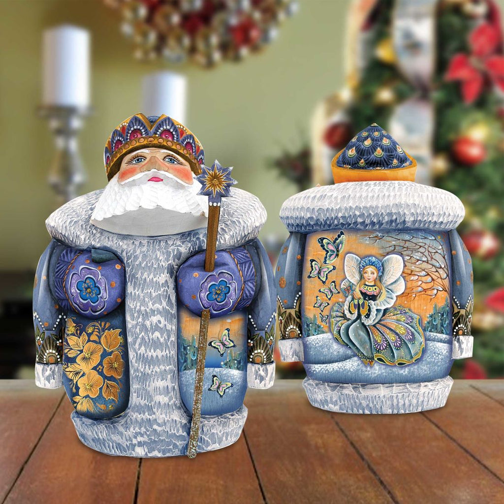 Butterfly Santa Hand-Painted WOODCARVED Masterpiece by G. DeBrekht - Christmas Decor - 241199