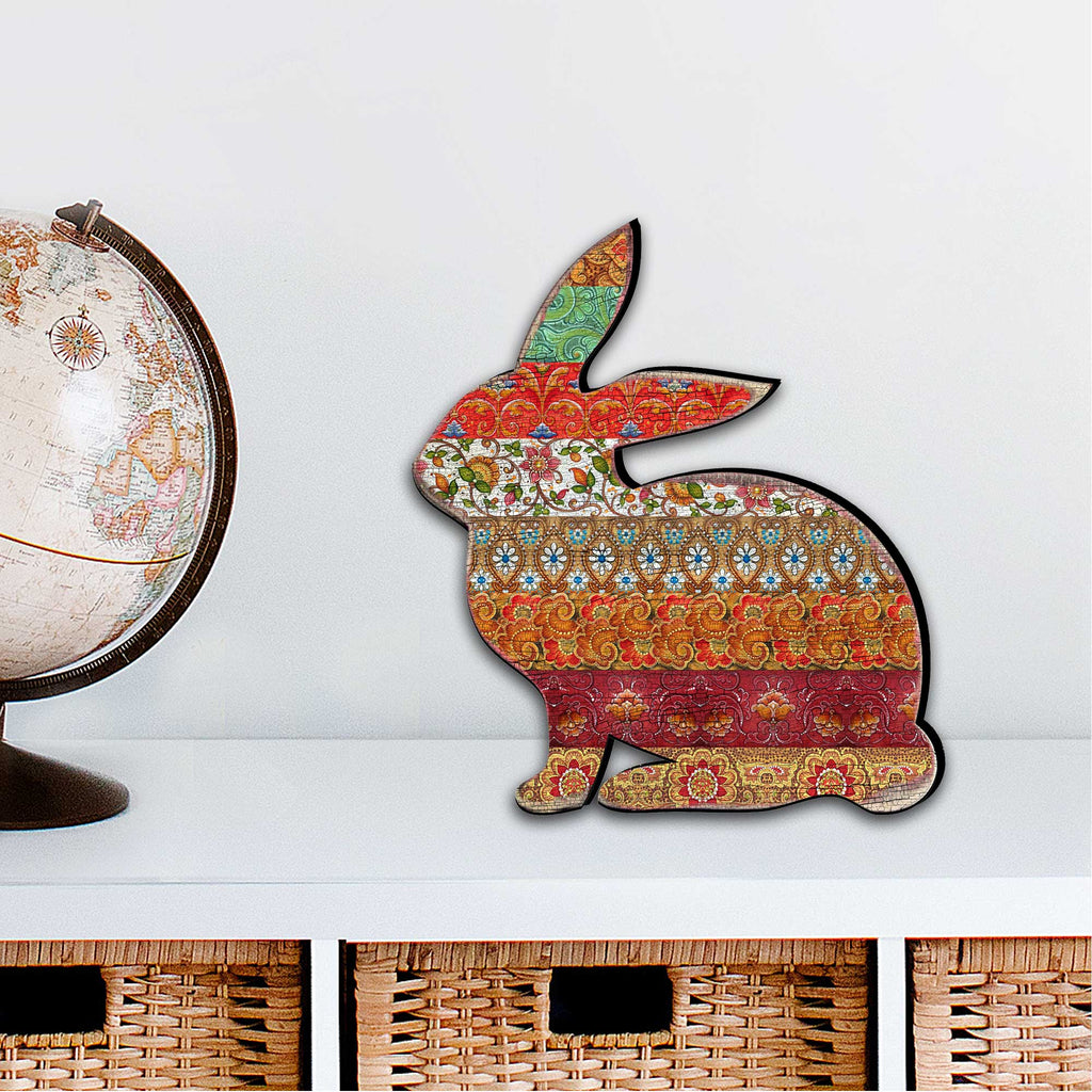 Easter Quilted Bunny Easter Door Decor by G. DeBrekht - Easter Spring Decor - 8198134H