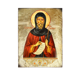 Saint Antoni Wooden Gold Plated Religious Christian Sacred Icon - Inspirational Icon Decor - 85062