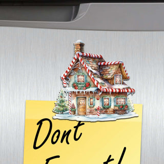 Dream Houses Decorative Eco Wood Magnets Set of 6 by G. Debrekht - Christmas Decor - 8090029G-S6