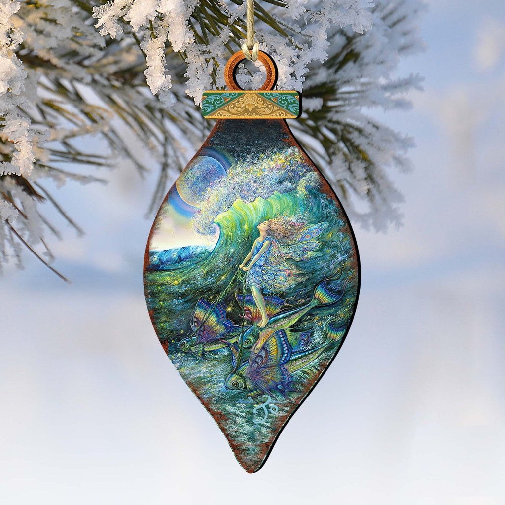 Surfers Dream Wooden Ornaments by Josephine Wall - Coastal Sea-Life Decor - 845622-JW