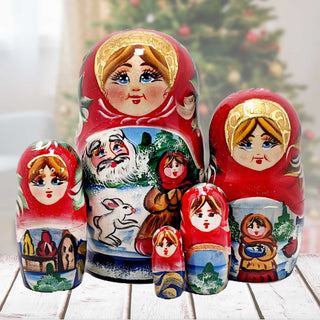 Fairy Tale Matreshka Nesting Dolls Set of 5 by G. DeBrekht - 140078